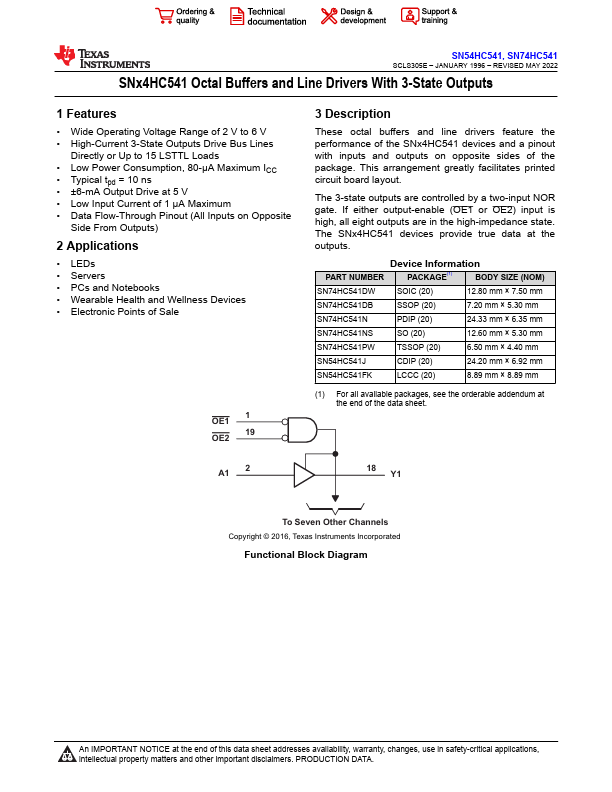 SN54HC541J