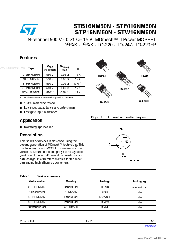 STP16NM50N