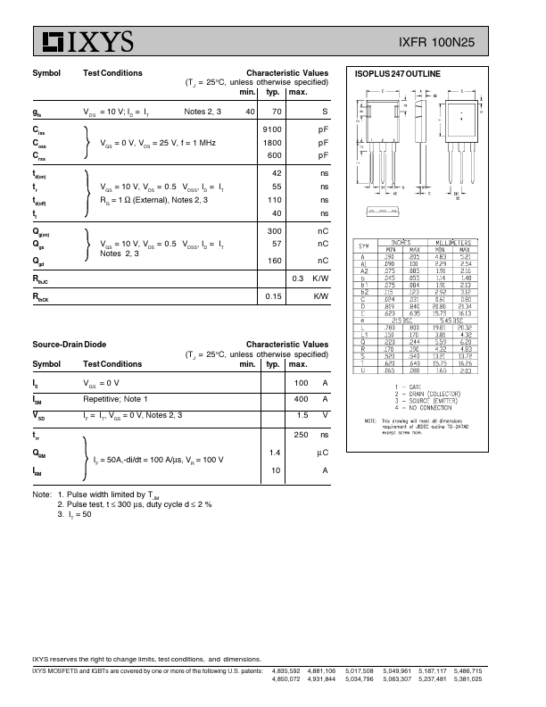 IXFR100N25