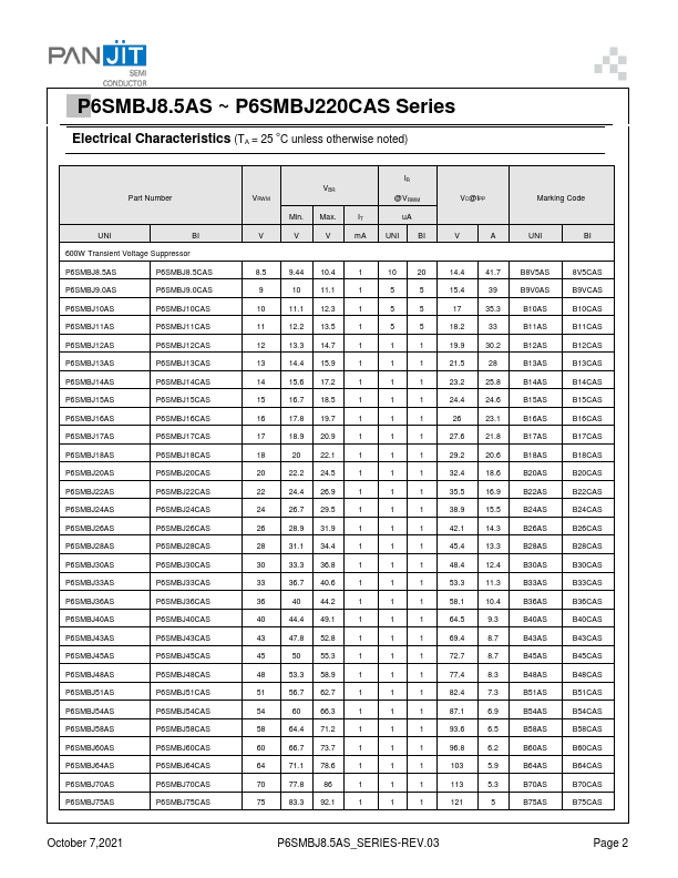 P6SMBJ40CAS