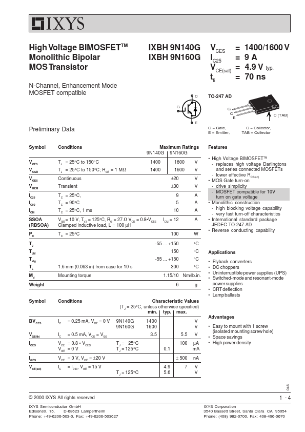 IXBH9N140G