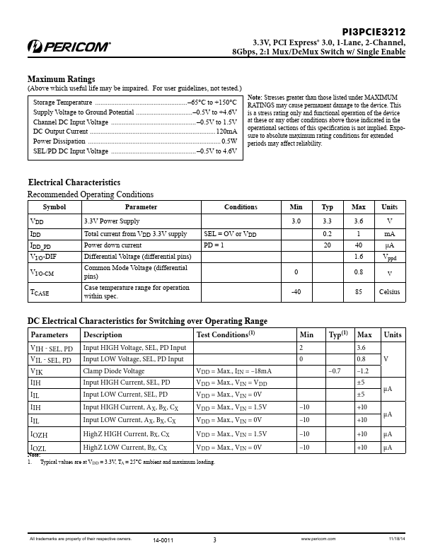 PI3PCIE3212