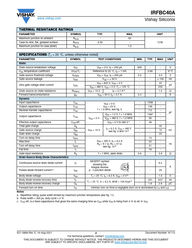 IRFBC40A