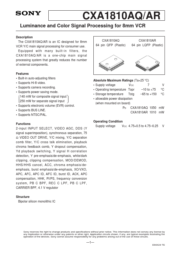 CXA1810AQ