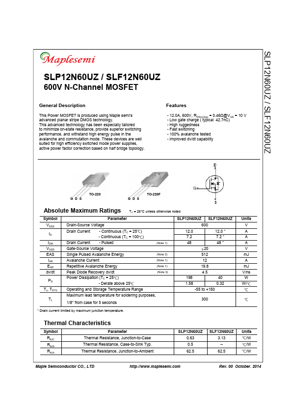 SLP12N60UZ