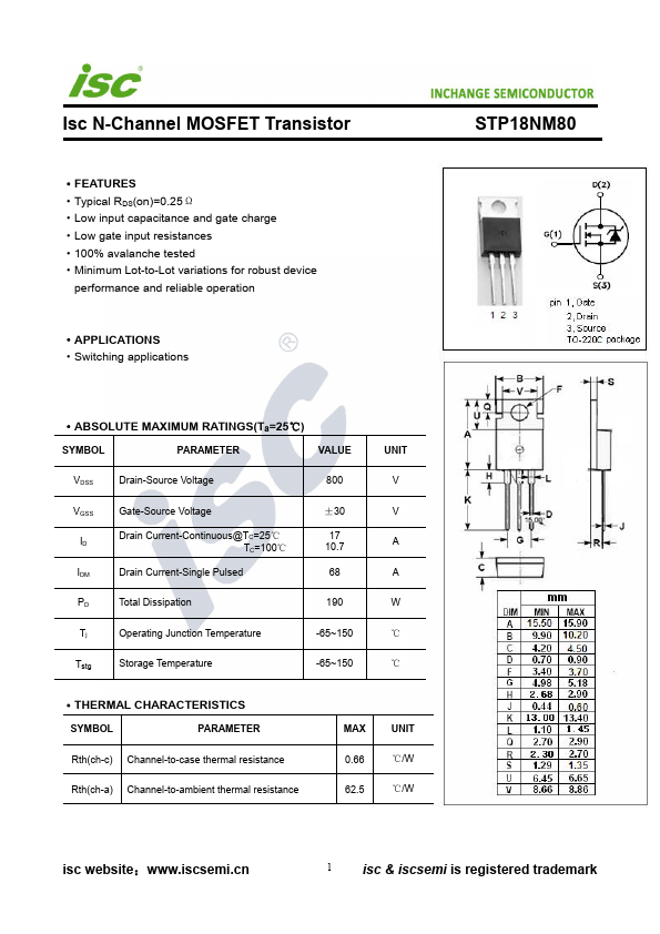 STP18NM80