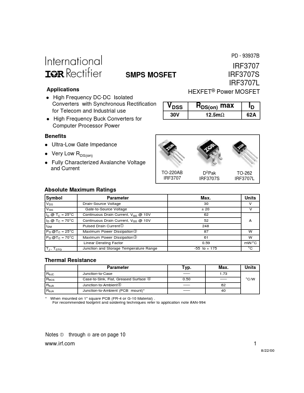 IRF3707