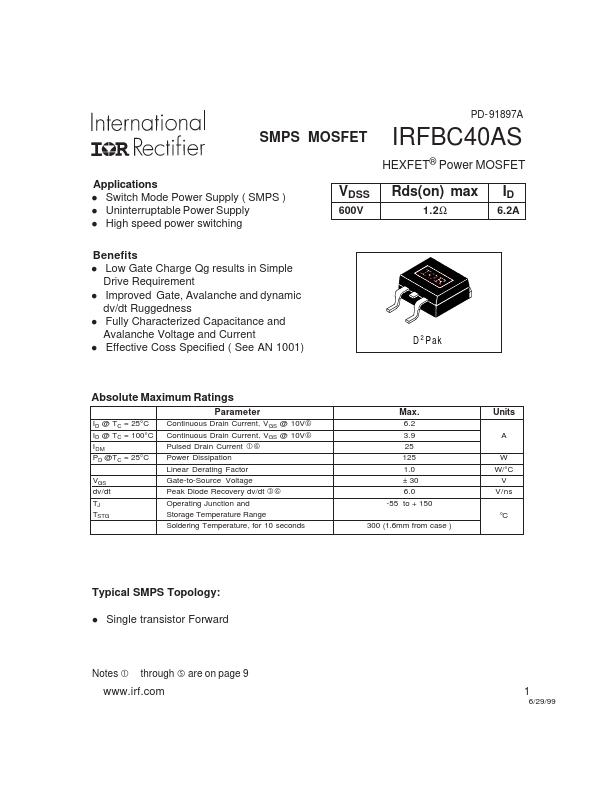 IRFBC40AS