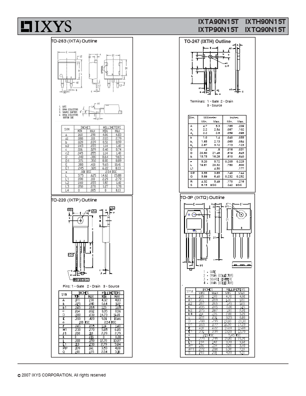 IXTA90N15T