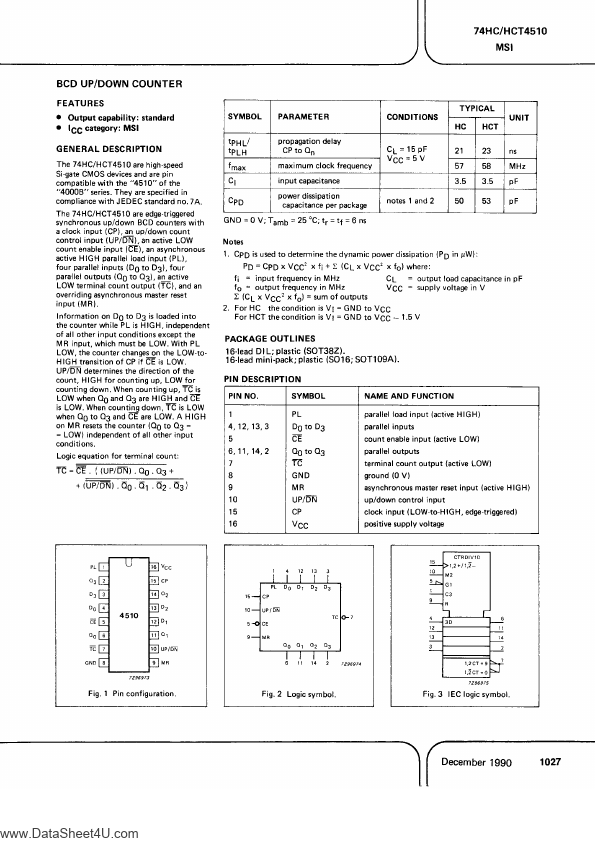 PC74HCT4510