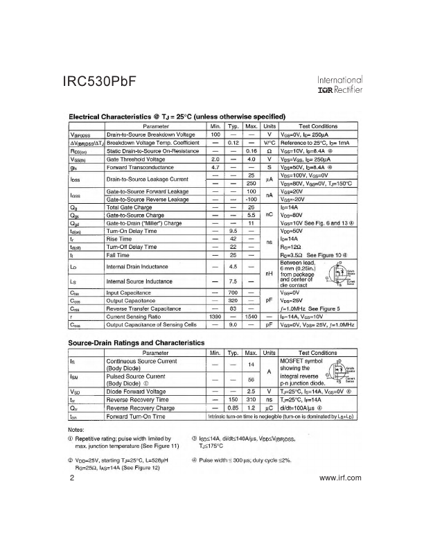 IRC530PbF