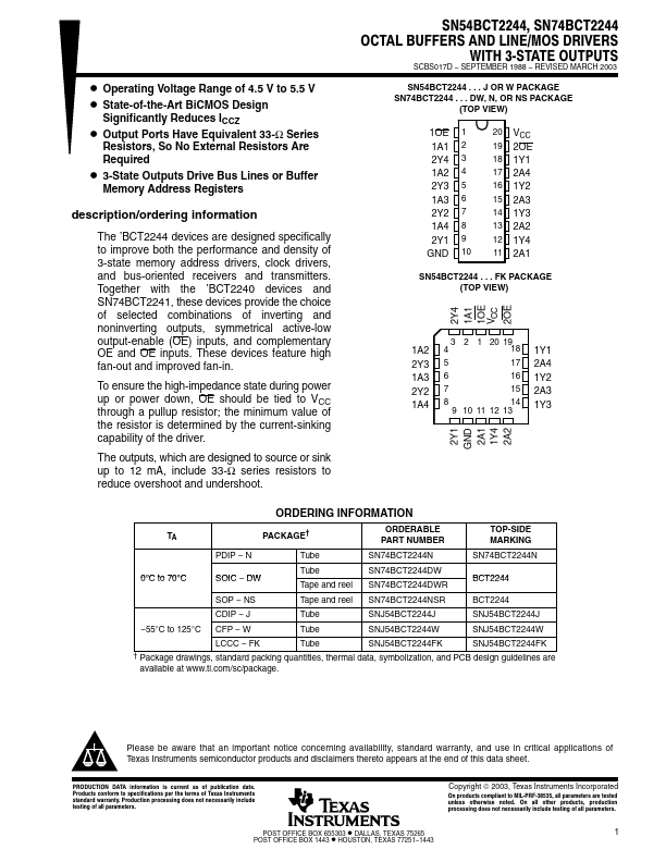 SN74BCT2244