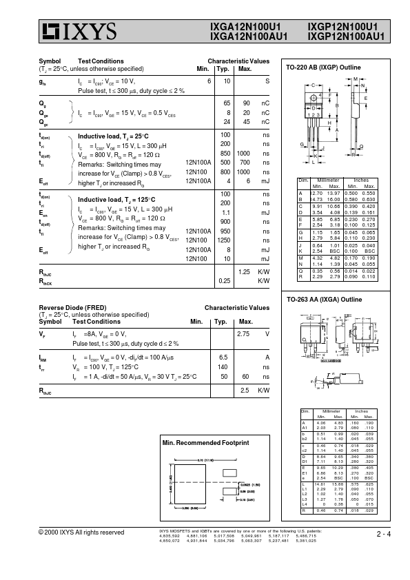 IXGP12N100AU1