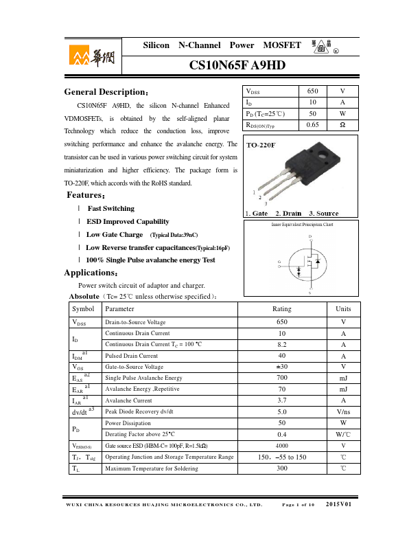 CS10N65FA9HD