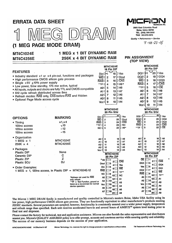 MT4C4256E