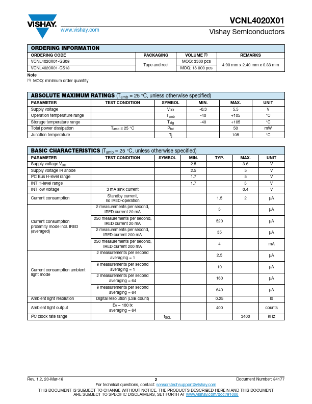 VCNL4020X01