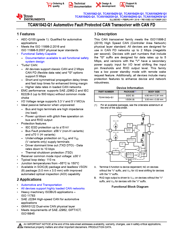 TCAN1042HV-Q1