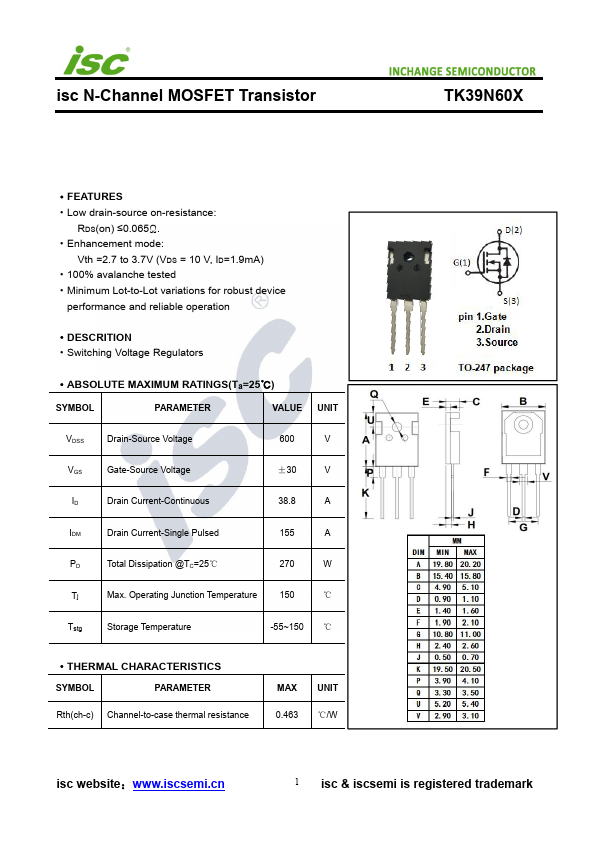 TK39N60X