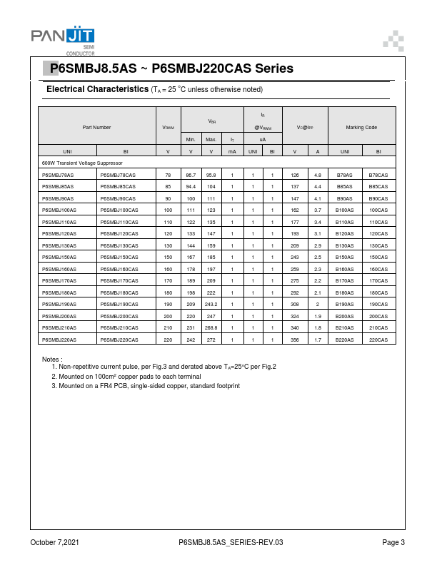 P6SMBJ200CAS