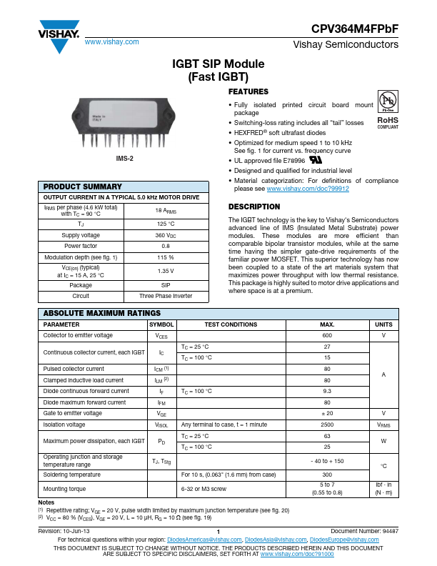 CPV364M4FPbF