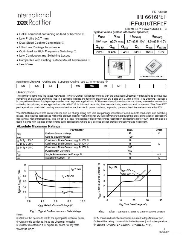 IRF6616TRPBF