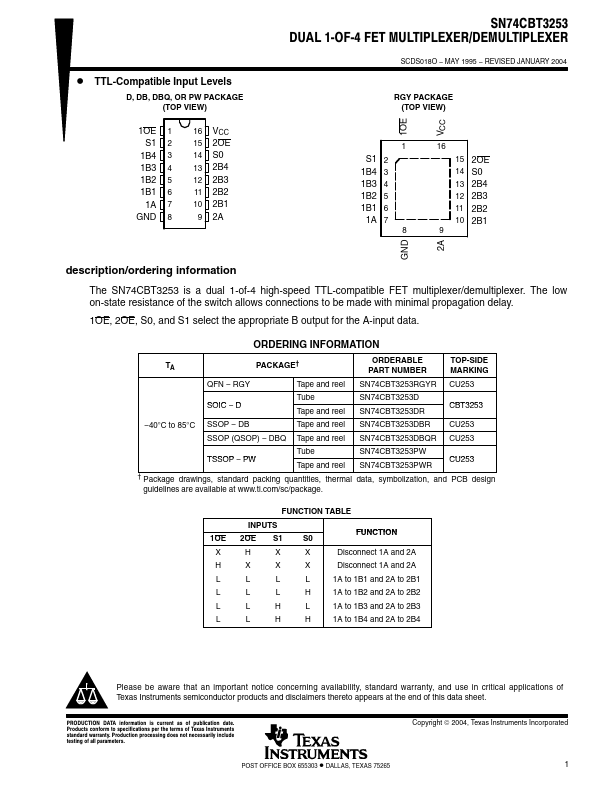 SN74CBT3253D