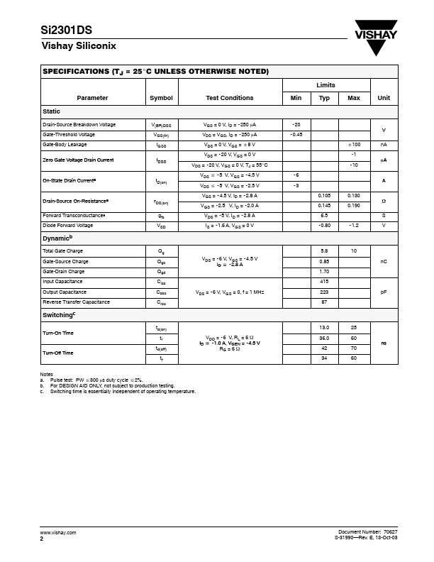 SI2301DS