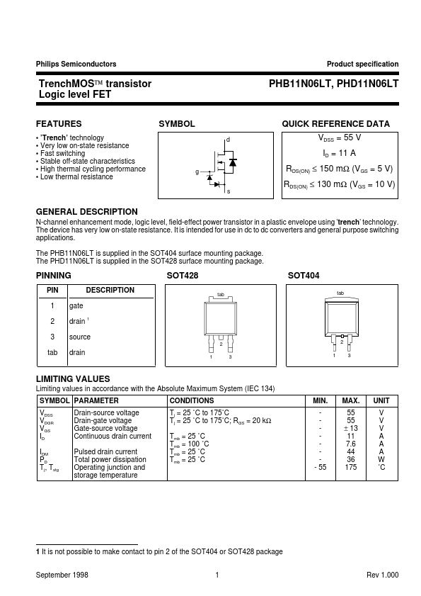 PHD11N06LT