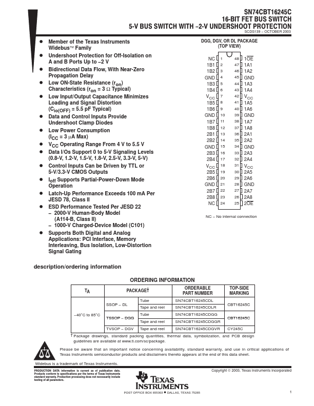 SN74CBT16245C