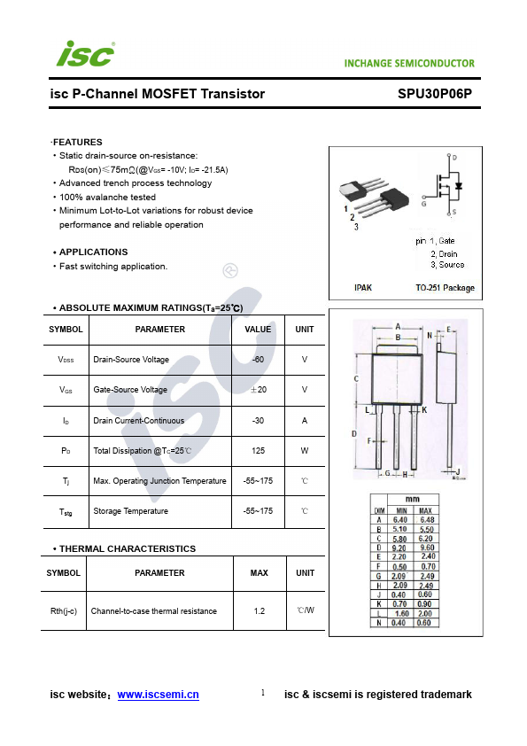 SPU30P06P