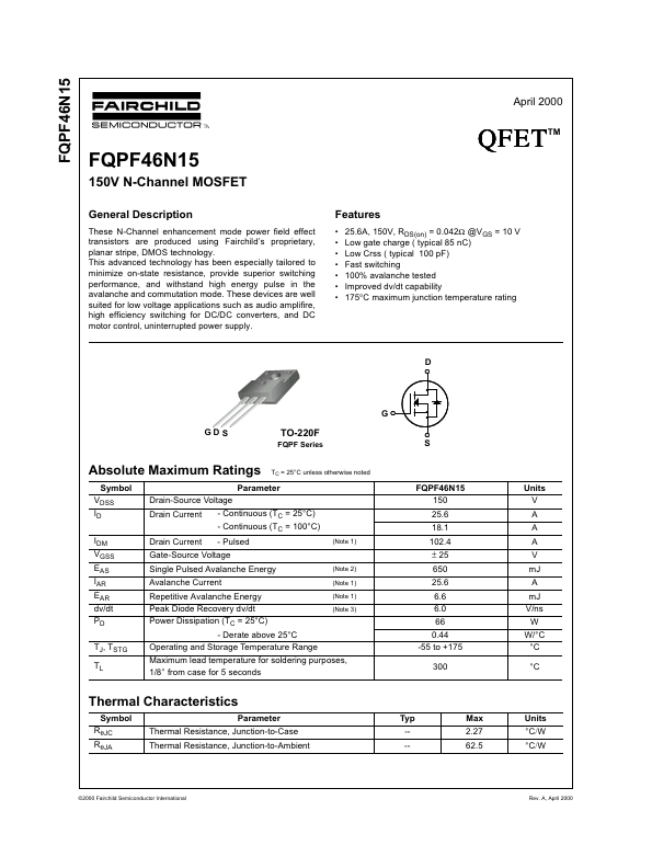 FQPF46N15