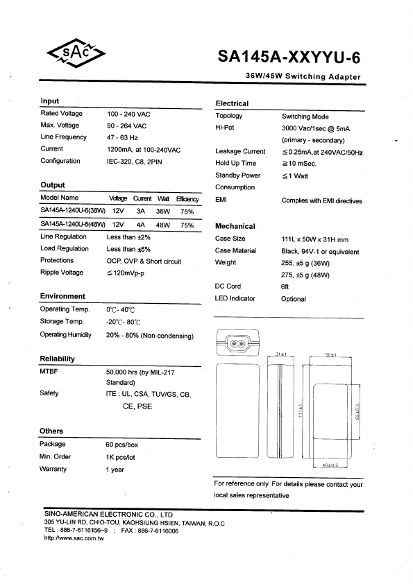 SA145A-XXYYU-6