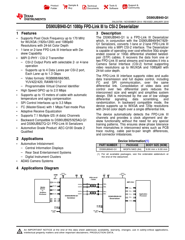 DS90UB940-Q1