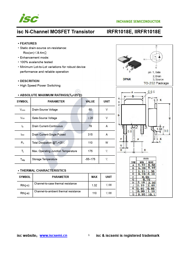 IRFR1018E