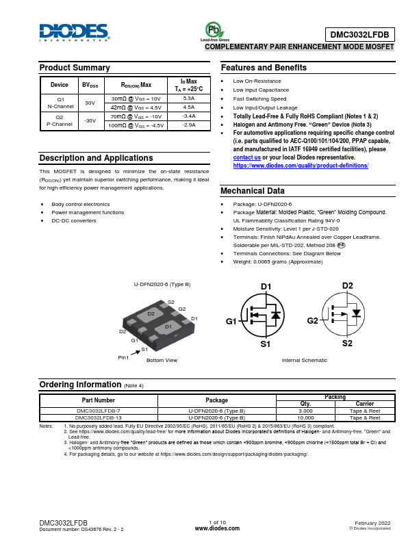 DMC3032LFDB