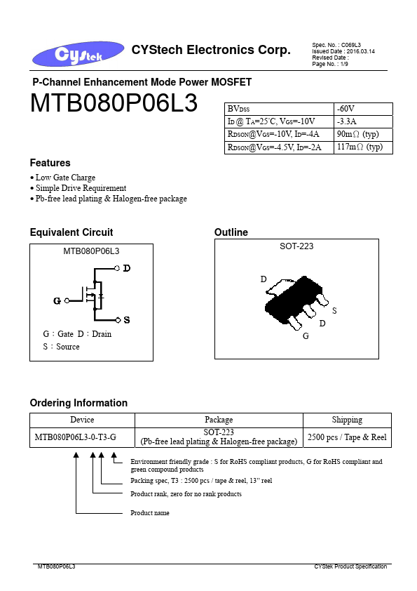 MTB080P06L3