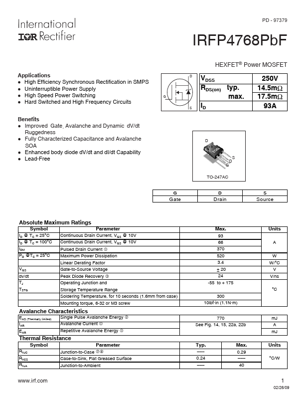 IRFP4768PbF