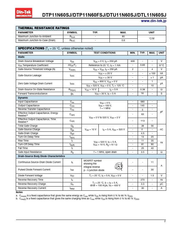 DTP11N60FSJ