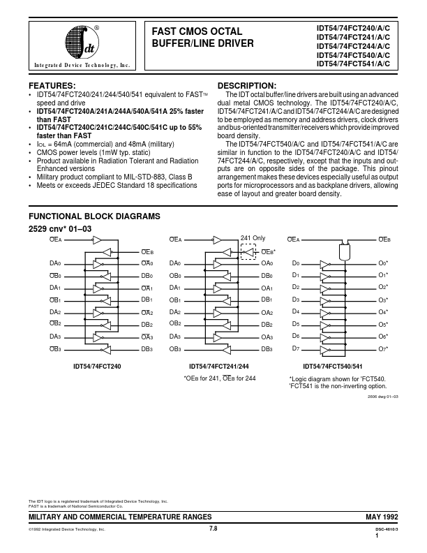 IDT74FCT540C