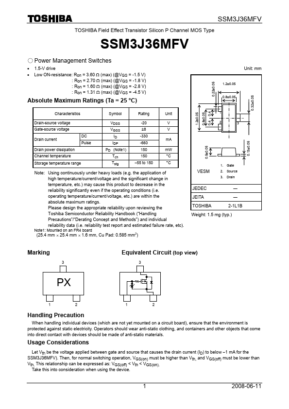 SSM3J36MFV