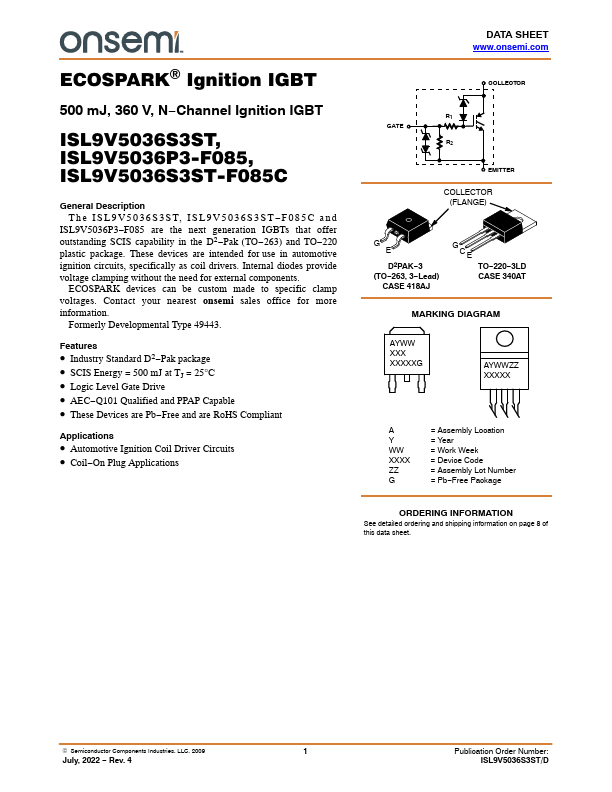 ISL9V5036P3-F085