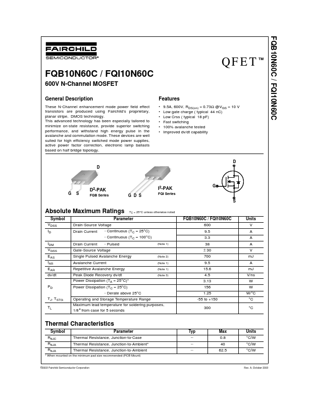 FQI10N60C