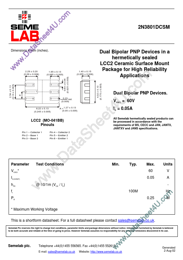 2N3801DCSM