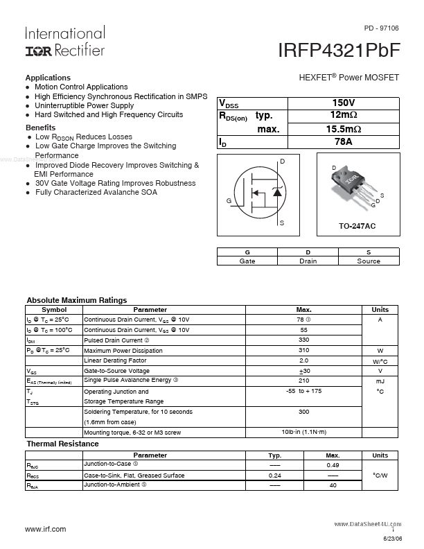 IRFP4321PBF