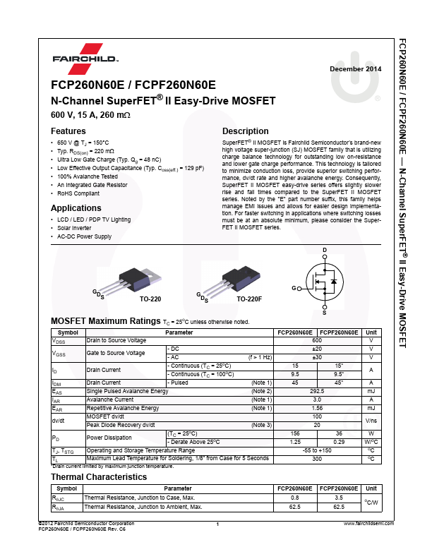 FCPF260N60E