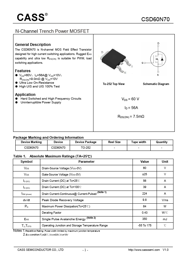 CSD60N70