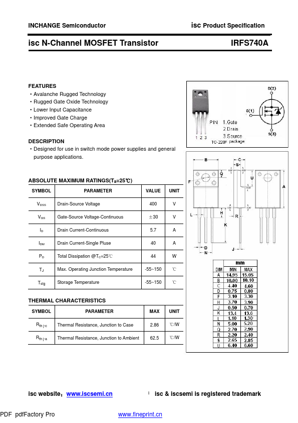 IRFS740A