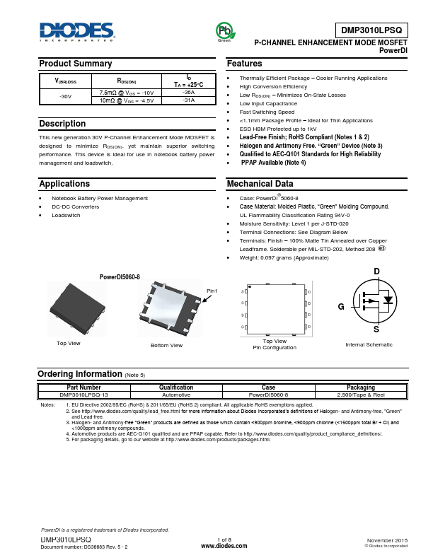 DMP3010LPSQ