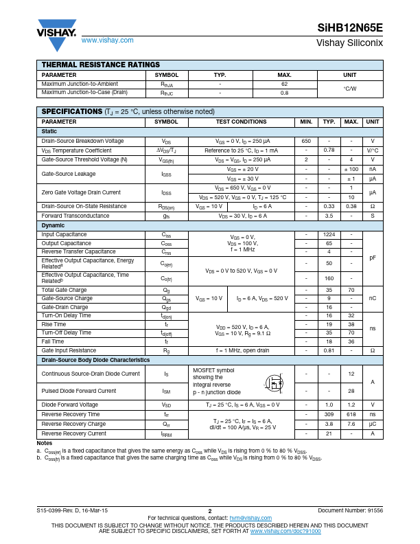 SiHB12N65E