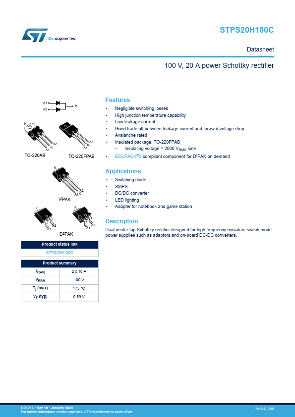 STPS20H100CF